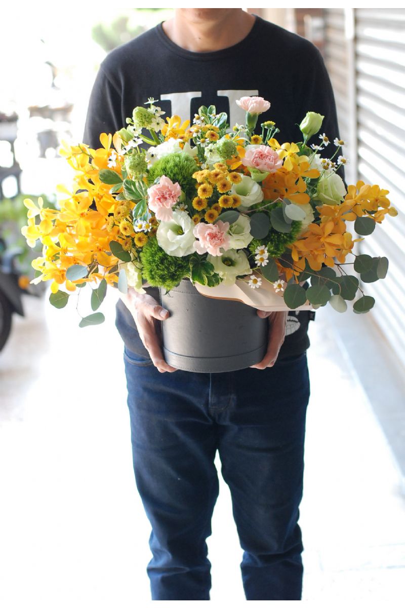 橙色系歡欣盆花Delivering Luxury